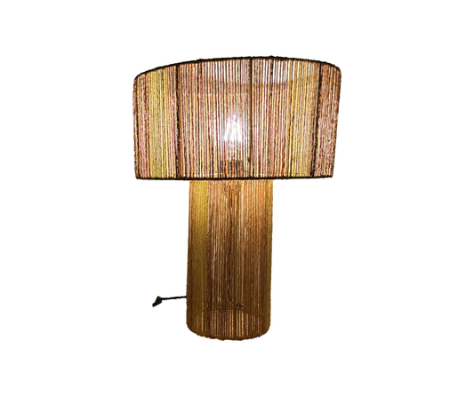 LAMPE À POSER EN JUTE BLANCHE