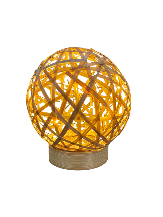 BOULE LUMINEUSE À LEDS EN BAMBOU