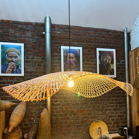 SUSPENSION EN BAMBOU VAGUE 80CM