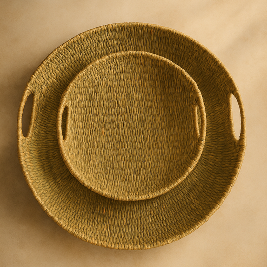 SET DE 2 PANIERS EN HERBIER