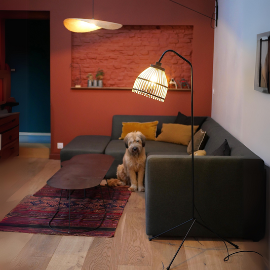 LAMPADAIRE VINTAGE AVEC ABAT-JOUR