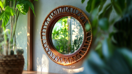 Pourquoi adopter les miroirs en rotin pour agrandir une pièce ? astuces et conseils déco