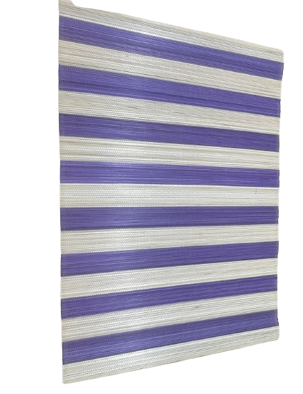LOT DE 4 SETS DE TABLE EN BAMBOU VIOLET DESIGN LIGNES