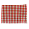 LOT DE 4 SETS DE TABLE EN BAMBOU ORANGE DESIGN VICHY